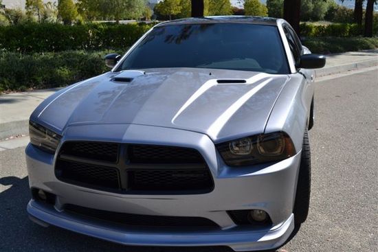 2011-2012 Dodge Charger Interceptor Ram Air Hood - Fiberglass - BMC-11CHRGRCLR