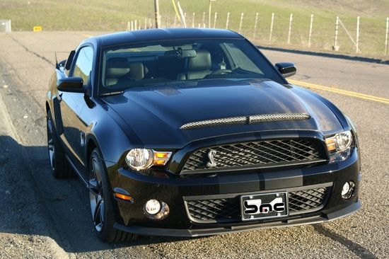 2010-2012 Ford Mustang GT500 Black Mamba Carbon Fiber Ram Hood