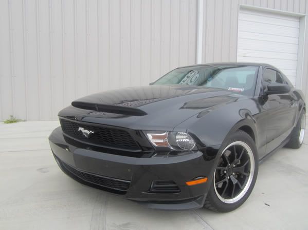 2010-2012 Ford Mustang GT & V6 Black Mamba II Ram Air Hood