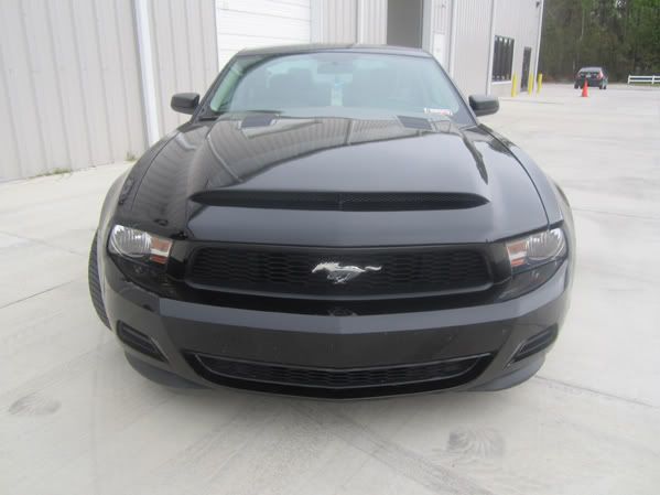 2010-2012 Ford Mustang GT V6 Black Mamba II Ram Air Hood - BMC-GTV6MAMBAII