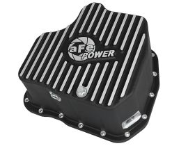2011-2016 Chevrolet Silverado 3500 HD LML Duramax Turbo Diesel V8 6.6L Engine Oil Pan Black Machined Fins - 46-70342