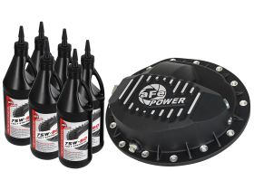 1998-2006 GMC Sierra 1500 GMT800 V8 5.3L Rear Differential Cover Machined Fins Pro Series w/ Gear Oil - 46-70372-WL