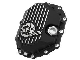 2011-2018 Chevrolet Silverado 3500 HD V8 6.0L Pro Series Front Differential Cover Black w/Machined Fins - 46-71050B