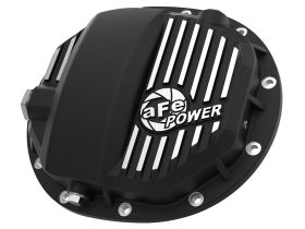 2014-2019 Chevrolet Silverado 1500 V6 4.3L/V8 5.3L/V8 6.2L Pro Series Rear Differential Cover Black w/ Machined Fins - 46-71120B