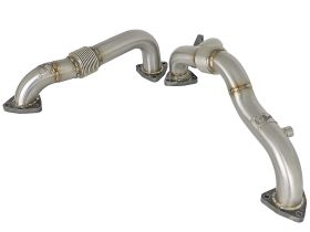 2008-2010 Ford F-550 Super Duty Turbo Diesel V8 6.4L Twisted Steel Headers Up-Pipes - 48-33016