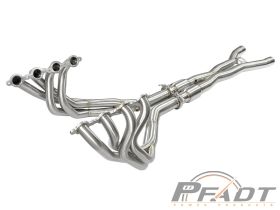 2006-2013 Chevrolet Corvette Z06 C6 LS7 V8 7.0L PFADT Series Tri-Y Long Tube Header & X-Pipe Street Series - 48-34107-YC