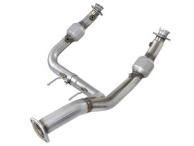 2015-2019 Ford F-150 V8 5.0L Twisted Steel Y-Pipe 3" to 3-1/2" Stainless Steel Exhaust System Street Series - 48-43026-RC