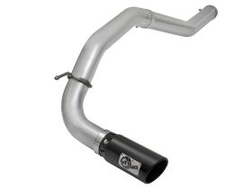 2016-2019 Nissan Titan XD Cummins Turbo Diesel V8 5.0L ATLAS 4" Aluminized Steel DPF-Back Exhaust System w/ Black Tip - 49-06113-B