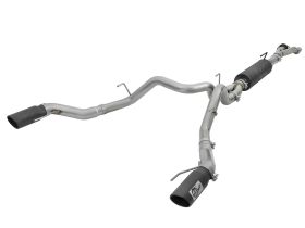 2017-2019 Ford Raptor EcoBoost V6 3.5L MACH Force-Xp 3" to 3-1/2" 304 Stainless Steel Cat-Back Exhaust System w/ Black Tips - 49-33094-B