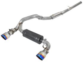 2016-2018 Ford Focus RS EcoBoost Turbo 2.3L Takeda 3" 304 Stainless Steel Cat-Back Exhaust System - 49-33103-L