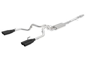 2019 Chevrolet Silverado 1500 V8 6.2L Vulcan Series 4" to Dual 3" 304 Stainless Steel Cat-Back Exhaust System - 49-34102-B