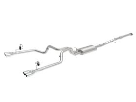 2019 Chevrolet Silverado 1500 2.7L Vulcan Series 3" to Dual 2-1/2" 304 Stainless Steel Cat-Back Exhaust System - 49-34110-P