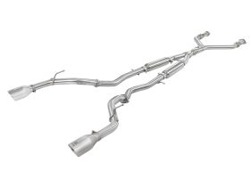 2016-2019 Infiniti Q50 V37 Base/Sport/Red Sport 400 V6 3.0L Takeda 2-1/2" 304 Stainless Steel Cat-Back Exhaust System - 49-36132NM-P