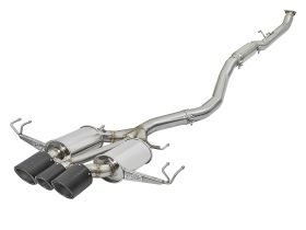 2017-2019 Honda Civic Type-R 2.0L Takeda 3" 304 Stainless Steel Cat-Back Exhaust System w/ Tri-Carbon Tips - 49-36616-C