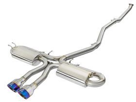 2017-2019 Honda Civic Si FC 1.5L Sedan Takeda 3" to 2-1/2" 304 Stainless Steel Cat-Back Exhaust System - 49-36621-L