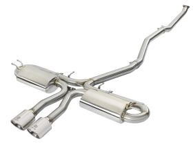 2017-2019 Honda Civic Si FC 1.5L Sedan Takeda 3" to 2-1/2" 304 Stainless Steel Cat-Back Exhaust System - 49-36621-P