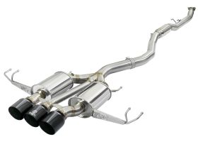 2017-2019 Honda Civic Type-R 2.0L Takeda 3" 304 Stainless Steel Cat-Back Exhaust System w/ Tri-Black Tips - 49-36623-B