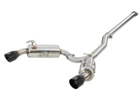 2008-2015 Mitsubishi Lancer EVO X CZ4A Turbo/MR/GSR 2.0L Takeda 3" to 2-1/2" 304 Stainless Steel Cat-Back Exhaust System - 49-36701-B