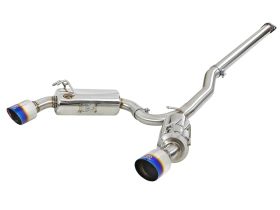 2008-2015 Mitsubishi Lancer EVO X CZ4A Turbo/MR/GSR 2.0L Takeda 3" to 2-1/2" 304 Stainless Steel Cat-Back Exhaust System - 49-36701-L