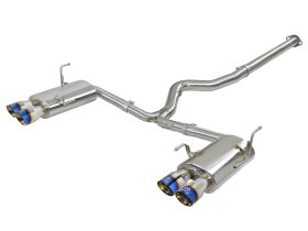2015-2019 Subaru WRX STI Turbo H4 2.5L Takeda 3" to 2-1/4" 304 Stainless Steel Cat-Back Exhaust System - 49-36801-L