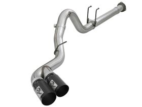 2017-2019 Ford F-350 Super Duty Turbo Diesel V8 6.7L Rebel XD Series 4" 409 Stainless Steel DPF-Back Exhaust System w/ Dual Black Tips - 49-43102-B