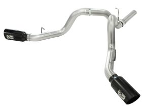 2011-2016 Chevrolet Silverado 3500 HD LML Duramax Turbo Diesel V8 6.6L Large Bore-HD 4" 409 Stainless Steel DPF-Back Exhaust System - 49-44043-B
