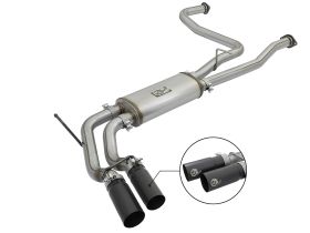2017-2019 Nissan Titan H61 V8 5.6L Rebel Series 2-1/2" 409 Stainless Steel Cat-Back Exhaust System - 49-46126-B