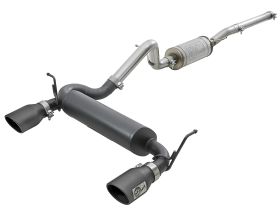 2012-2018 Jeep Wrangler JK V6 3.6L Rebel Series 2-1/2" 409 Stainless Steel Cat-Back Exhaust System - 49-48062-B