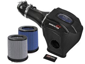 2017-2018 Dodge Charger Hellcat SRT Supercharged HEMI V8 6.2L Black Series Momentum Carbon Fiber Cold Air Intake System w/Dual Filter Media - 52-72205-CF