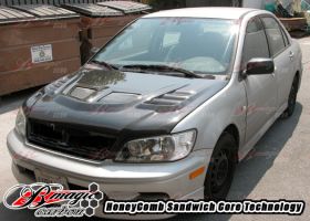 2002-2003 Mitsubishi Lancer 4DR R1 Carbon Fiber Hood