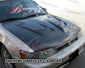 1993-1997 Toyota Corolla 4DR Raiden Carbon Fiber Hood