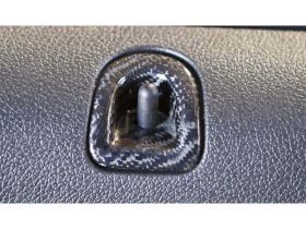 2005-2014 Ford Mustang Carbon Fiber OEM Door Lock Inserts - Pair - TC010-LG83