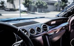 2015-2016 Ford Mustang Carbon Fiber Dash Kit with Gauges 4PC - TC10026-LG250