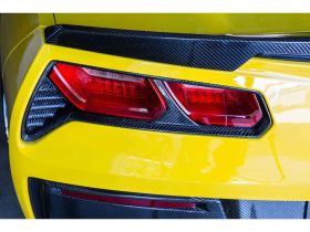 2014-2015 Chevy Corvette Stingray Carbon Fiber OEM Taillight Bezels - Pair - TC3