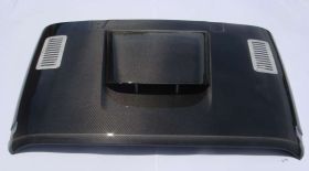 2007-2017 Jeep Wrangler A69 Functional Heat Extractor Carbon Fiber Hood - TC5012