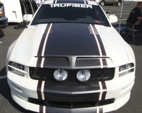 2005-2009 Ford Mustang GTS-3 Fiberglass Dual Functional Ram Air Hood - TF10024-A