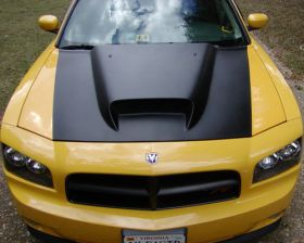 2006-2010 Dodge Charger 3" Cowl Fiberglass Ram Air Hood - TF20020-A50