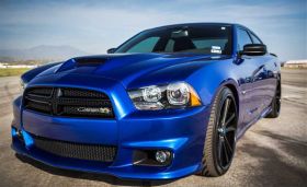 2011-2014 Dodge Charger SRT-8 Fiberglass Ram Air Hood - TF20021-A23