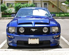 2005-2009 Ford Mustang GTS Fiberglass Dual Functional Ram Air Hood - TF10024-A52