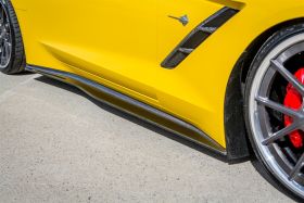 2014-2015 Chevy Corvette Stingray Z06 Fiberglass Side Skirts - Pair - TF30221-LG