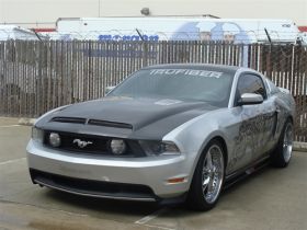 2010-2012 Ford Mustang Venom Dual-Functional Ram Air Carbon Fiber Hood - TC10025