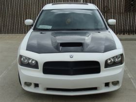 2006-2010 Dodge Charger SRT-8 Functional Ram Air Carbon Fiber Hood - TC20020-A23