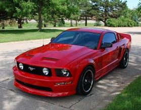 2005-2009 Ford Mustang GT-R Fiberglass Ram Air Hood - TF10024-A39