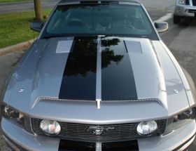 2005-2009 Ford Mustang GTS-4 Fiberglass Dual Functional Ram Air Hood - TF10024-A