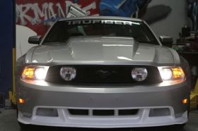 2010-2012 Ford Mustang 3" Cowl Induction Fiberglass Heat Extractor Hood - TF1002