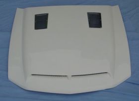 2010-2012 Ford Mustang Venom Fiberglass Dual Functional Ram Air Hood - TF10025-A