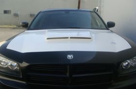 2006-2010 Dodge Charger Six Pack Fiberglass Ram Air Hood - TF20020-A56