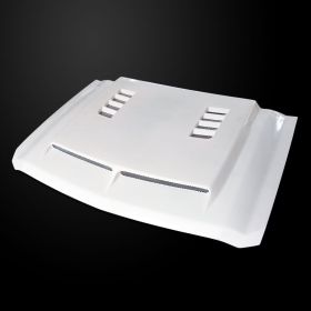 2015-2016 Chevy Silverado 3500 Amerihood Type-E Dual-Functional Ram Air Fiberglass Hood - AMH-CS15AHTEFHW35