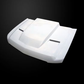 2007-2014 Chevy Tahoe Amerihood Cowl Dual-Functional Ram Air Fiberglass Hood - AMH-CT07AHCWLFHW