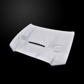 2011-2014 Dodge Charger HellCat Style Fiberglass Dual-Functional Ram Air Hood - DC11AHCATFHW